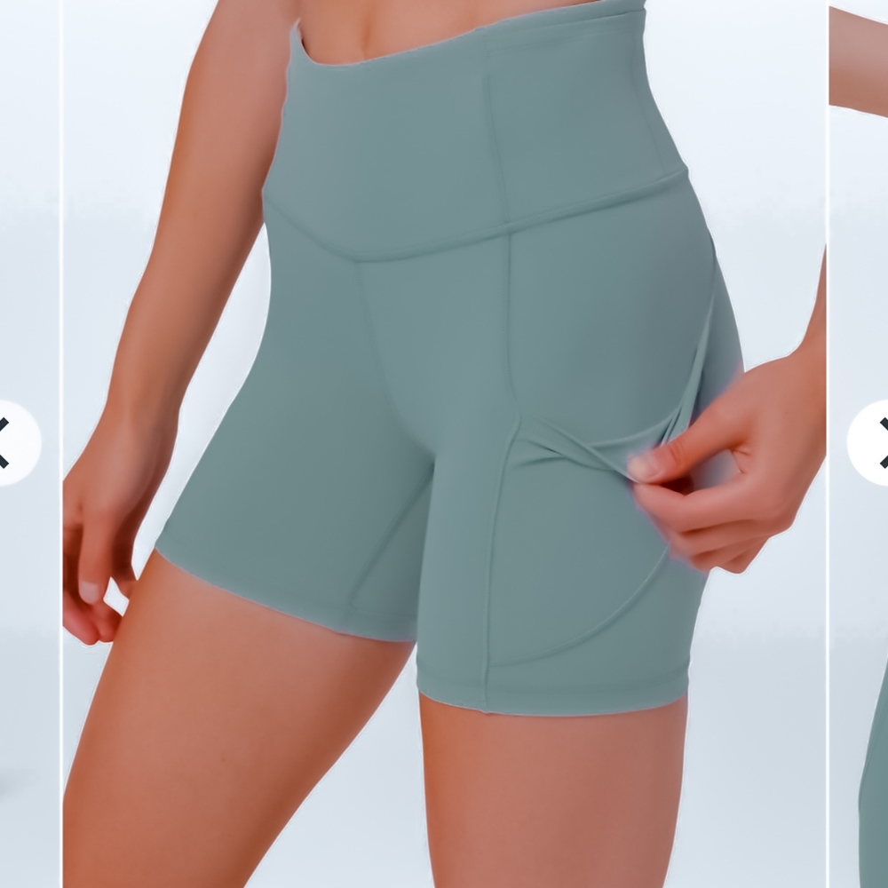 NWOT Green Workout Shorts Spandex
